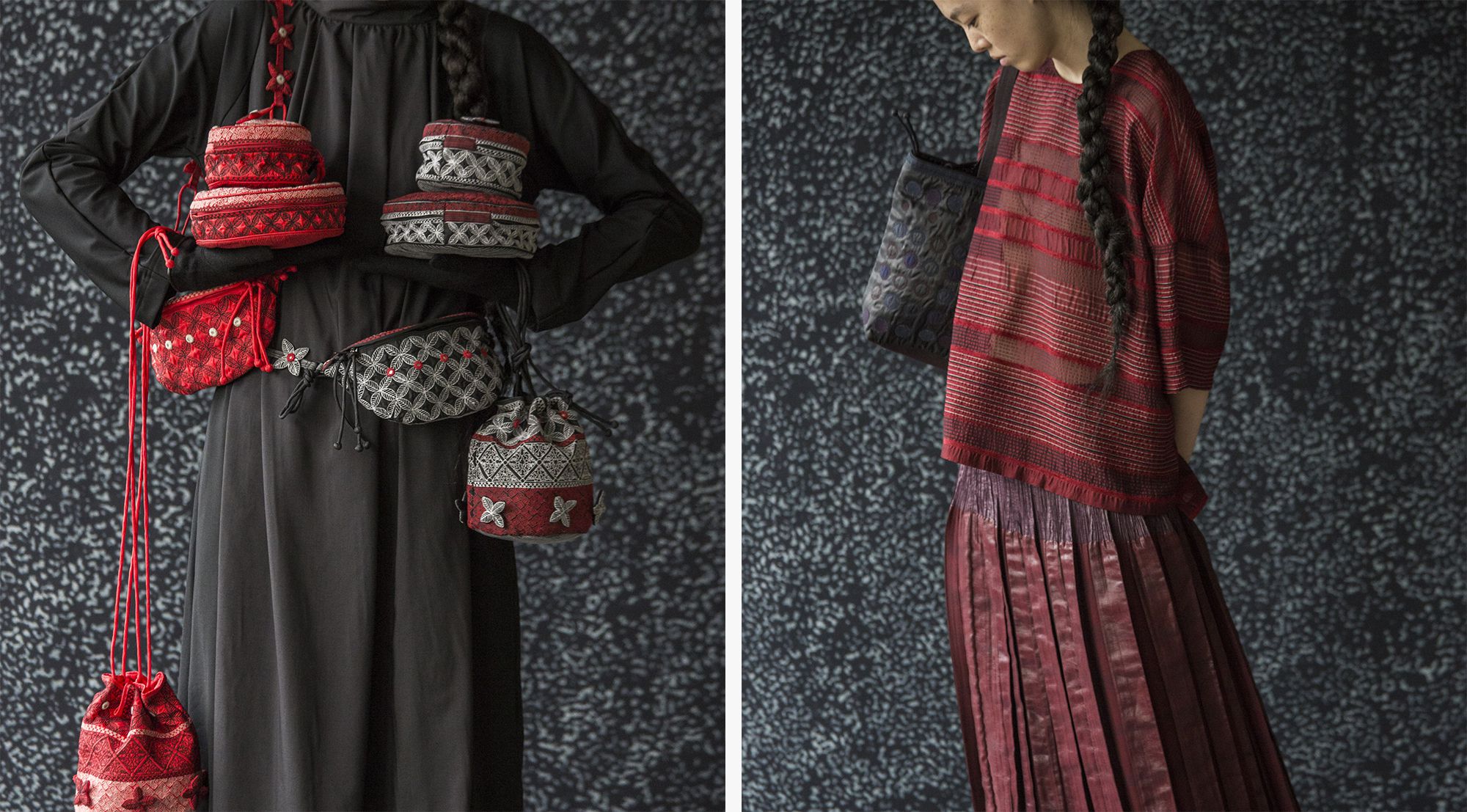 “Tamasha”系列的包与“ORJ”的连衣裙。（2019年秋冬款）