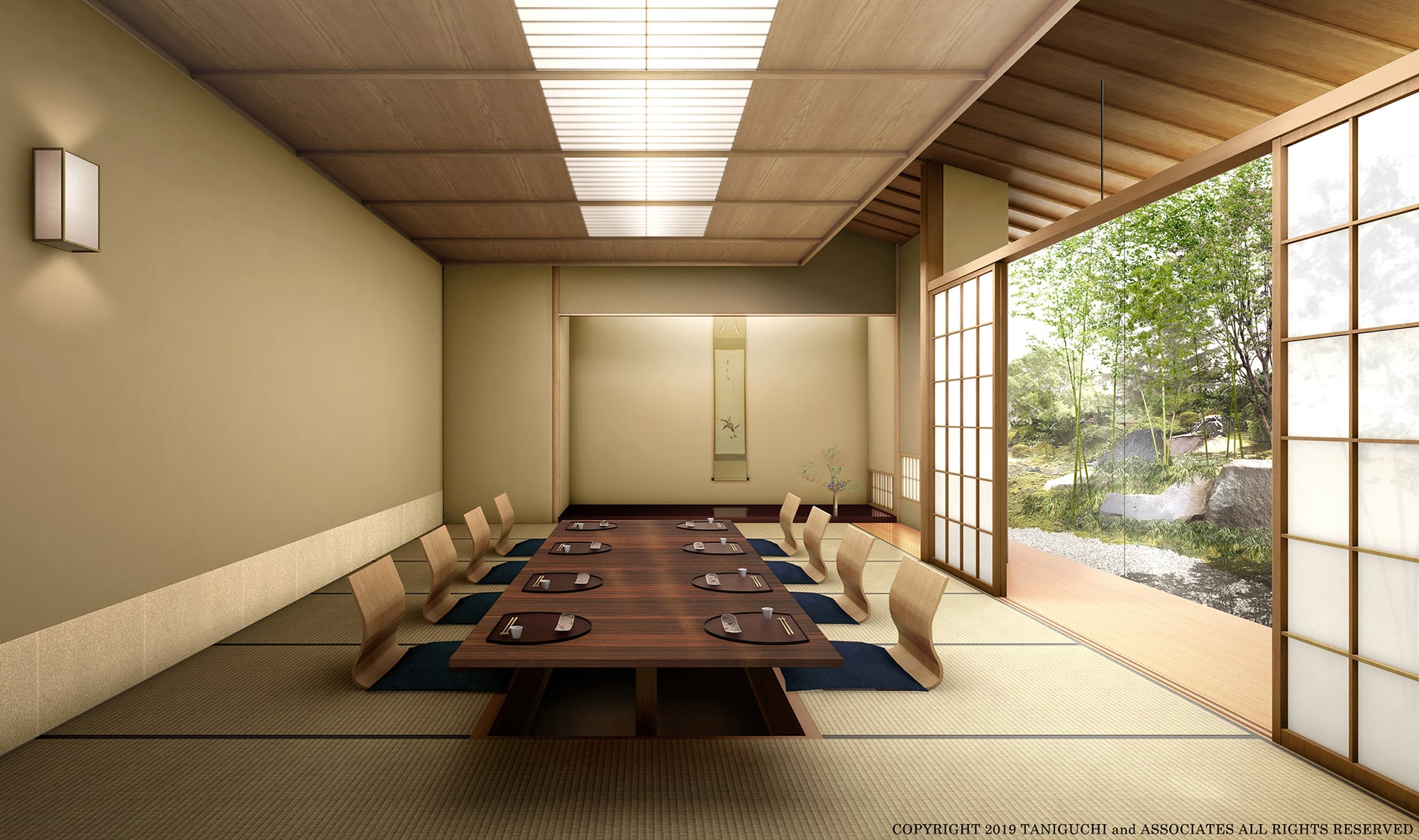 The Okura Tokyoの山里の個室イメージ。