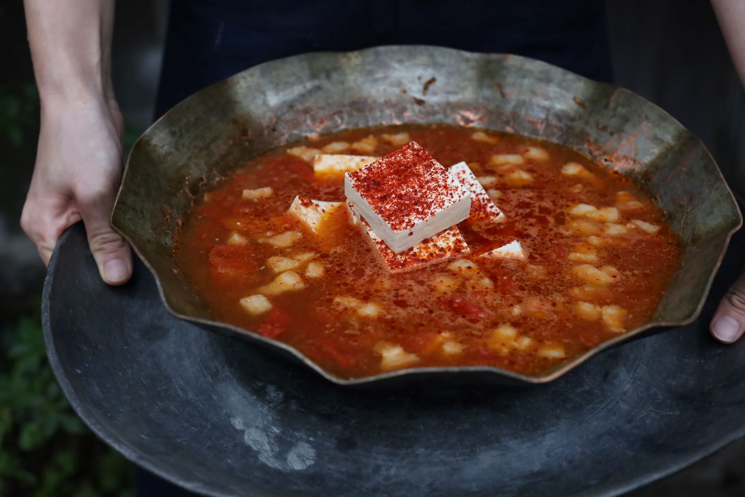 トマトの豆腐料理　
