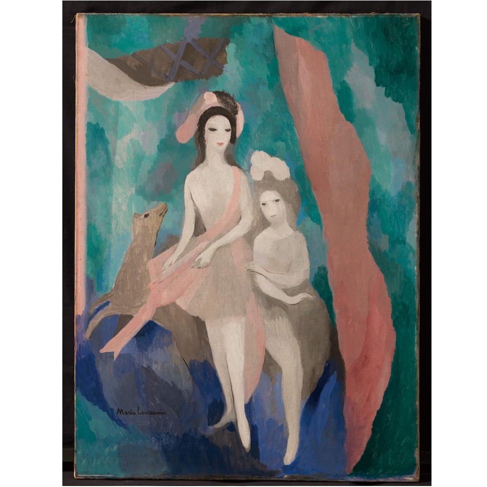 マリー・ローランサン 《牝鹿と二人の女》 1923年 油彩／キャンヴァス ひろしま美術館