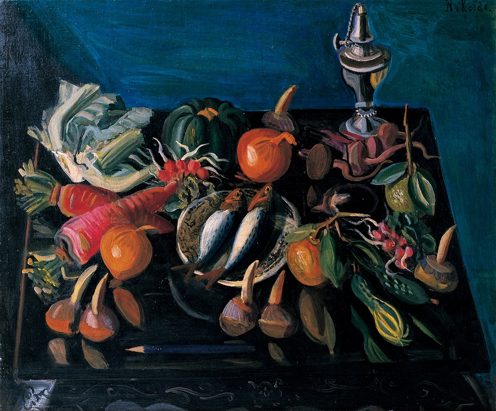 小出奈良樹，《桌上靜物》，1928年，京都國立近代美術館