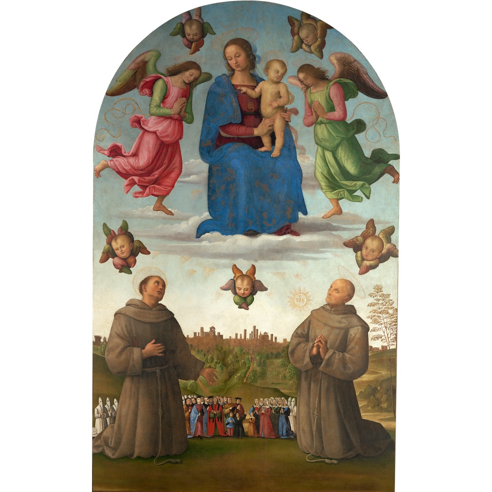 ペルジーノ《正義の旗》1496年　ウンブリア国立美術館（ペルージャ）