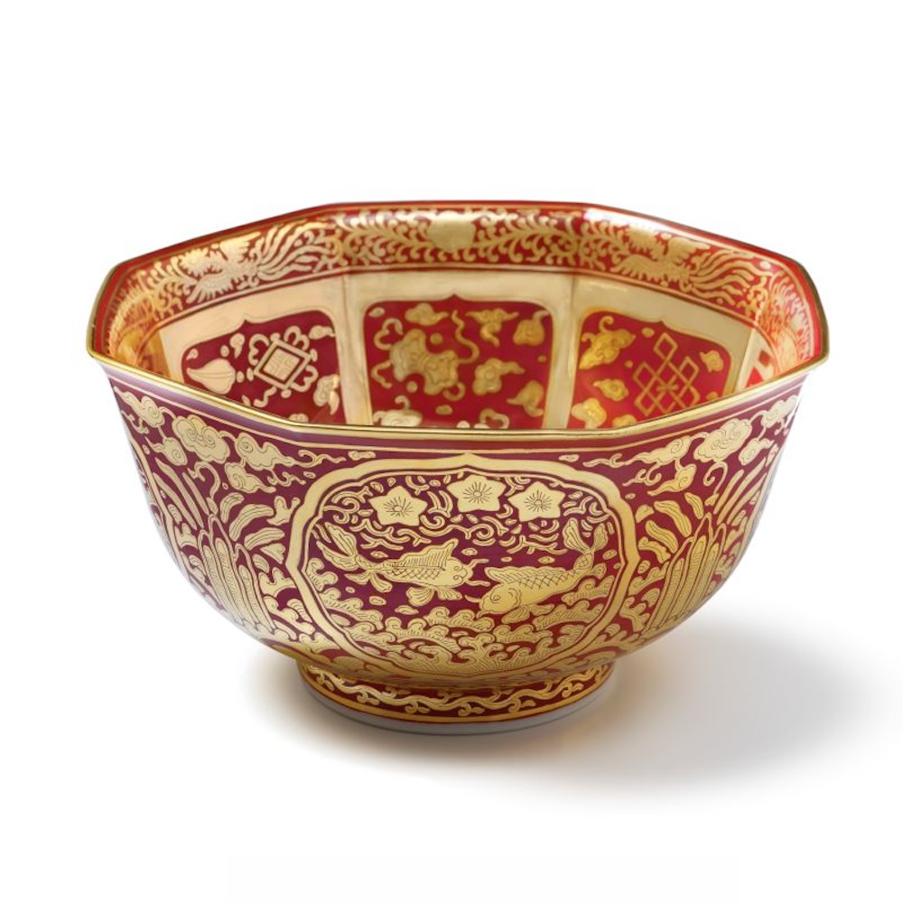 永楽即全「金襴手八角鉢」