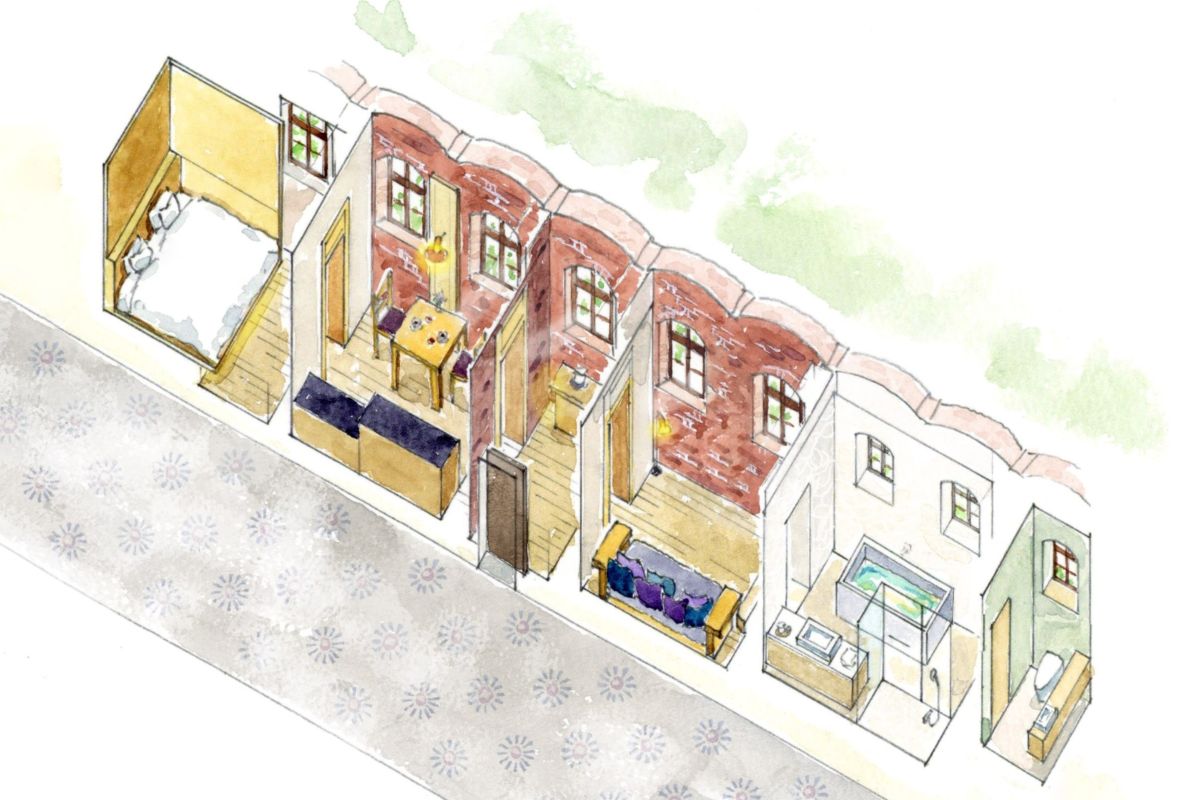 客室タイプ「The 10-Cell」間取り図