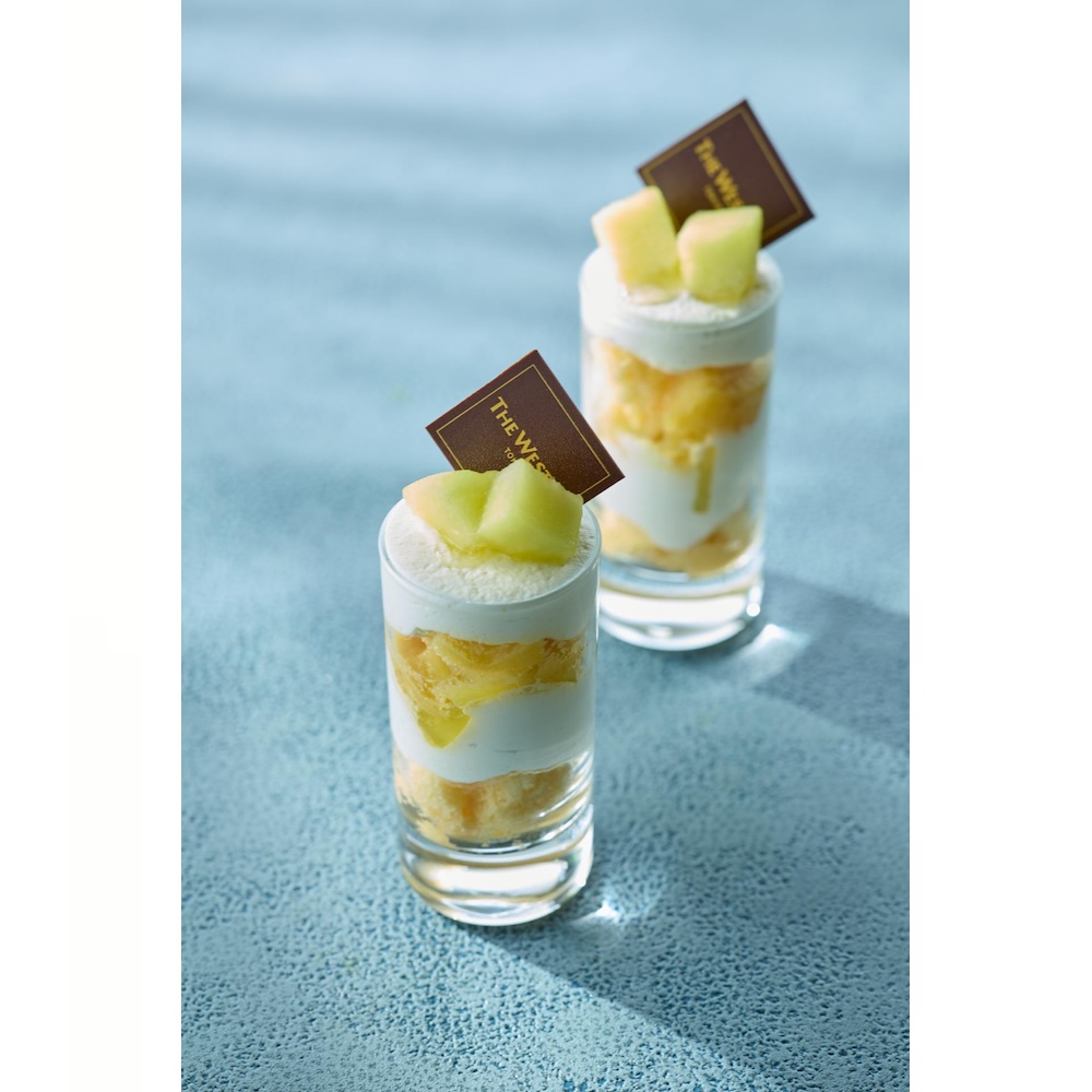 メロンのグラスショートケーキ