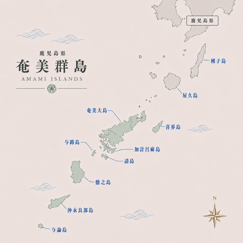 奄美群島マップ