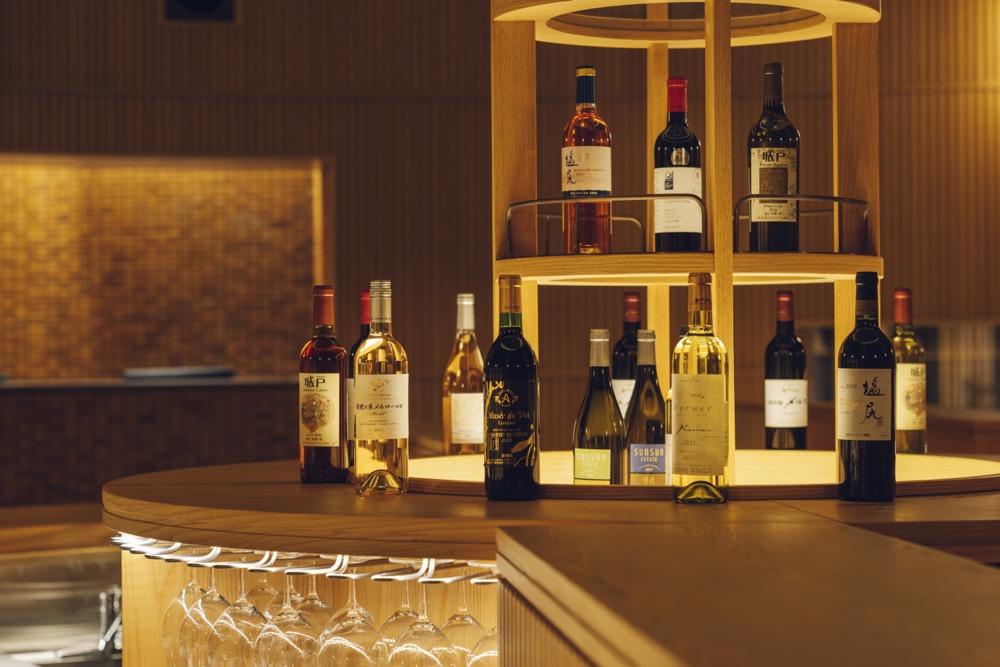 NAGANO WINE BARのワインボトル